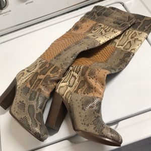 coach snakeskin boots